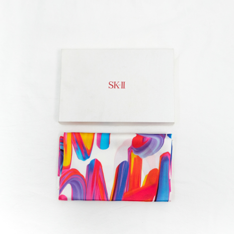 sk2 and HCY silk customized scarf cooperation case